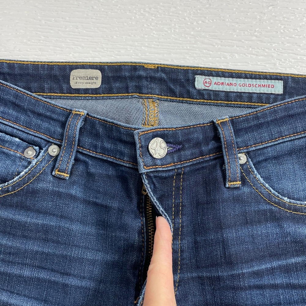 AG Adriano Goldschmied Premiere The Skinny Jeans‎ Dark Wash Stretch Womens 28 - Picture 4 of 8